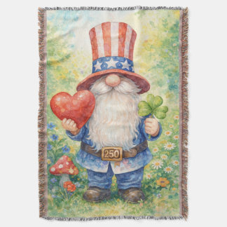 USA 250e verjaardag Patriotische Gnome Hart Shamro Deken