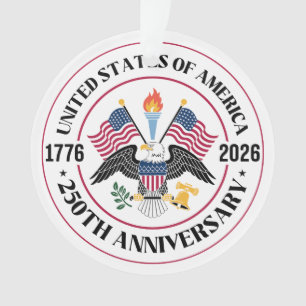 USA 250e verjaardag Patriottische Adelaar Embleem Ornament
