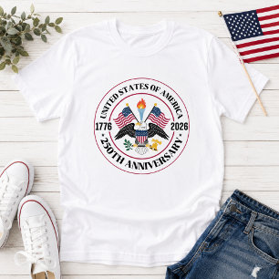 USA 250e verjaardag Patriottische Adelaar Embleem T-shirt
