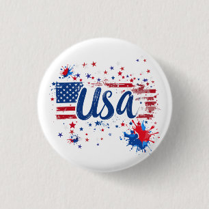 USA 250e verjaardag patriottische grafiek Ronde Button 3,2 Cm