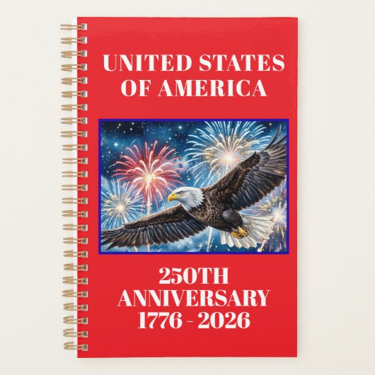 USA 250e verjaardag Patriottische Planner (Voorkant)