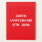 USA 250e verjaardag Patriottische Planner  (Achterkant)