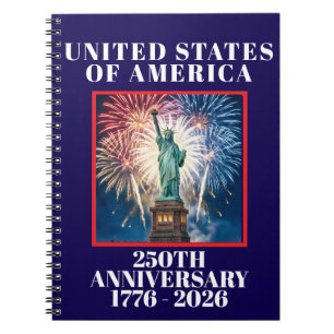 USA 250e verjaardag Patriottische Planner  Notitieboek