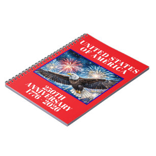 USA 250e verjaardag Patriottische Planner  Notitieboek