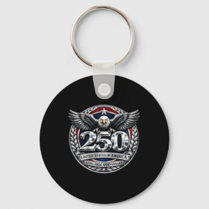 Usa 250e verjaardag Pocket, Retro Adelaar 1776-202 Sleutelhanger