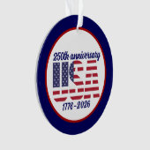 USA 250e verjaardag Semiquincentennial 1776–2026 Ornament (voorkant)