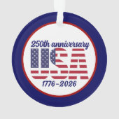 USA 250e verjaardag Semiquincentennial 1776–2026 Ornament (achterkant)