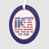 USA 250e verjaardag Semiquincentennial 1776–2026 Ornament (voorkant)