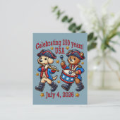 USA 250e verjaardag Souvenir - Patriotisch Briefkaart (Staand voorkant)