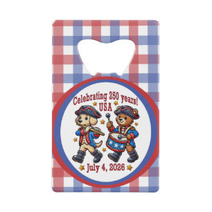 USA 250e verjaardag Souvenir - Patriotisch Creditkaart Flessenopener