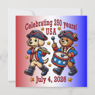 USA 250e verjaardag Souvenir - Patriotisch Kaart