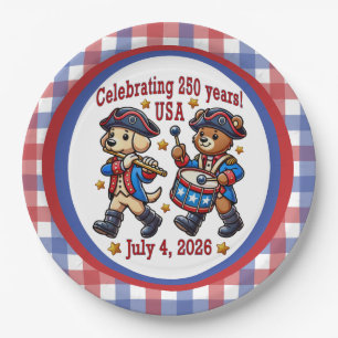 USA 250e verjaardag Souvenir - Patriottisch  Papieren Bordje