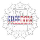 USA 250e verjaardag vrijheid auto raam sticker (Voorkant)