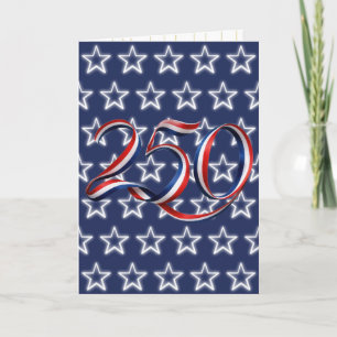USA 250e verjaardagslint en neonsterren Kaart