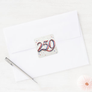 USA 250e verjaardagslint en sterren Vierkante Sticker