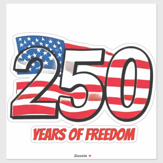USA 250e verjaardagssticker | 250 jaar vrijheid Sticker (Vel)