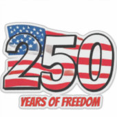 USA 250e verjaardagssticker | 250 jaar vrijheid Sticker (Voorkant)