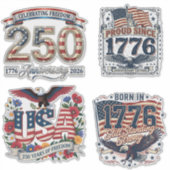USA 250e verjaardagstickers Sticker (Voorkant)