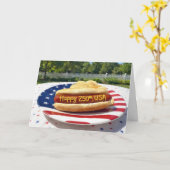 USA 250e verpartijdag Hot Dog Kaart (Gele Bloem)
