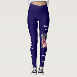 USA 250ste Jubileum gepersonaliseerde naam yoga Leggings