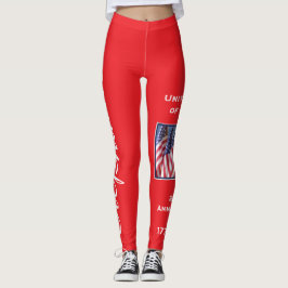 USA 250ste Jubileum gepersonaliseerde naam yoga Leggings