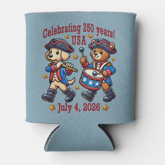 USA 250ste Jubileum Souvenir - Patriottisch Blikjeskoeler (Voorkant)