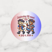 USA 250ste Jubileum Souvenir - Patriottisch Confetti (Kleine voorkant)