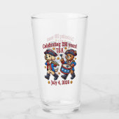 USA 250ste Jubileum Souvenir - Patriottisch Glas (Achterkant)