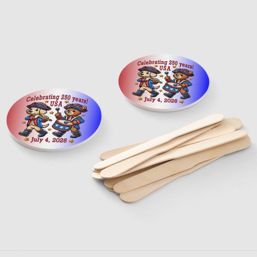 USA 250ste Jubileum Souvenir - Patriottisch Handwaaier (Niet-gemonteerd)