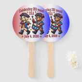 USA 250ste Jubileum Souvenir - Patriottisch Handwaaier (Voorkant en achterkant)