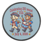 USA 250ste Jubileum Souvenir - Patriottisch Hockey Puck (Voorkant)