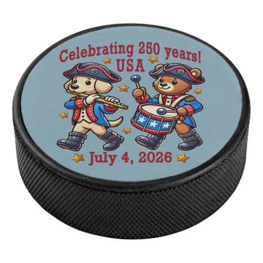 USA 250ste Jubileum Souvenir - Patriottisch Hockey Puck (3/4)