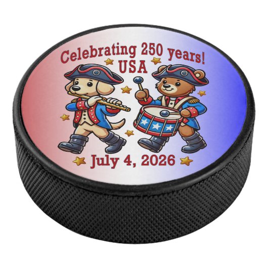 USA 250ste Jubileum Souvenir - Patriottisch Hockey Puck (3/4)