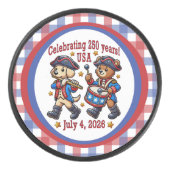 USA 250ste Jubileum Souvenir - Patriottisch Hockey Puck (Voorkant)