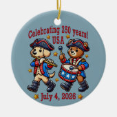USA 250ste Jubileum Souvenir - Patriottisch Keramisch Ornament (Voorkant)