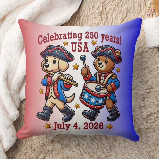 USA 250ste Jubileum Souvenir - Patriottisch Kussen (Deken)