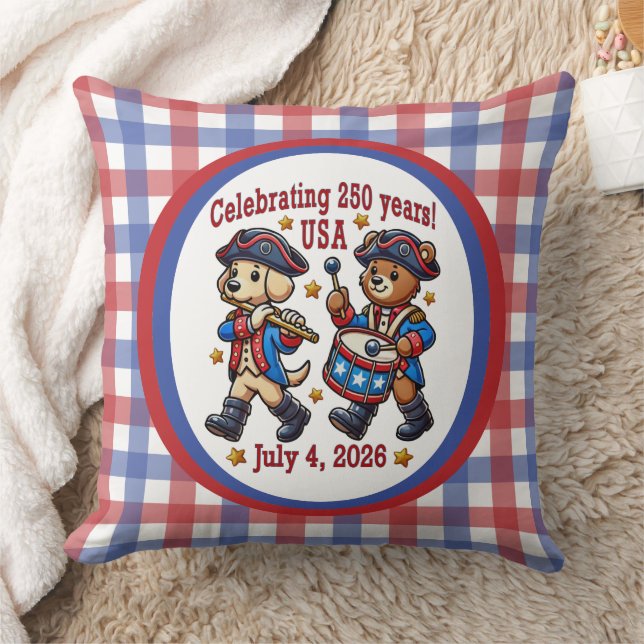 USA 250ste Jubileum Souvenir - Patriottisch Kussen (Deken)