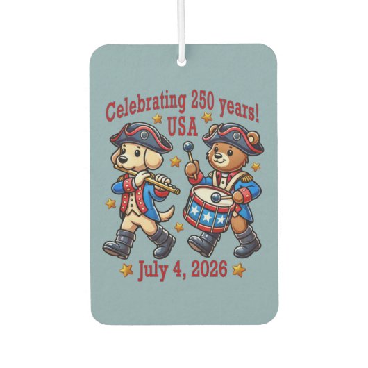 USA 250ste Jubileum Souvenir - Patriottisch Luchtverfrisser (Voorkant)