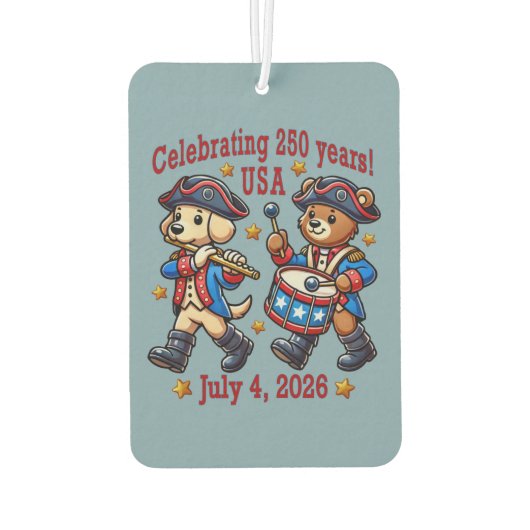 USA 250ste Jubileum Souvenir - Patriottisch Luchtverfrisser (Achterkant)