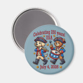 USA 250ste Jubileum Souvenir - Patriottisch Magneet (Voorkant / Achterkant)