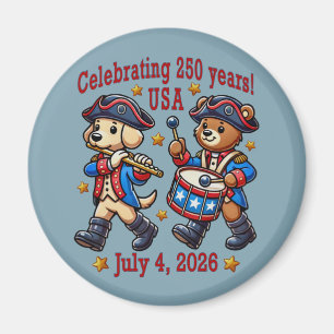 USA 250ste Jubileum Souvenir - Patriottisch Magneet