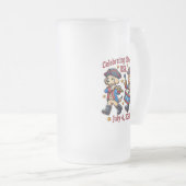 USA 250ste Jubileum Souvenir - Patriottisch Matglas Bierpul (Voorkant rechts)