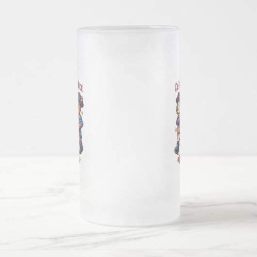 USA 250ste Jubileum Souvenir - Patriottisch Matglas Bierpul (Center)