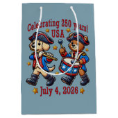 USA 250ste Jubileum Souvenir - Patriottisch Medium Cadeauzakje (Voorkant)