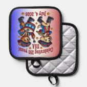 USA 250ste Jubileum Souvenir - Patriottisch Pannenlap (Voorkant / Achterkant)