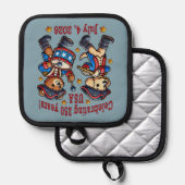 USA 250ste Jubileum Souvenir - Patriottisch Pannenlap (Voorkant / Achterkant)