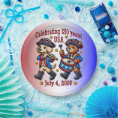 USA 250ste Jubileum Souvenir - Patriottisch Papieren Bordje (Feest)