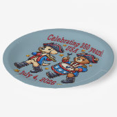 USA 250ste Jubileum Souvenir - Patriottisch Papieren Bordje (Gekanteld)