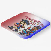 USA 250ste Jubileum Souvenir - Patriottisch Papieren Bordje (Gebogen)