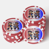 USA 250ste Jubileum Souvenir - Patriottisch Poker Chips (Opstapeling)